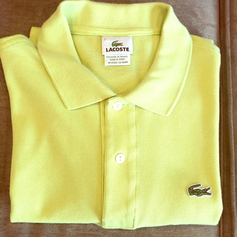 Lacoste polo shirt sleeve shirt - XL lime green